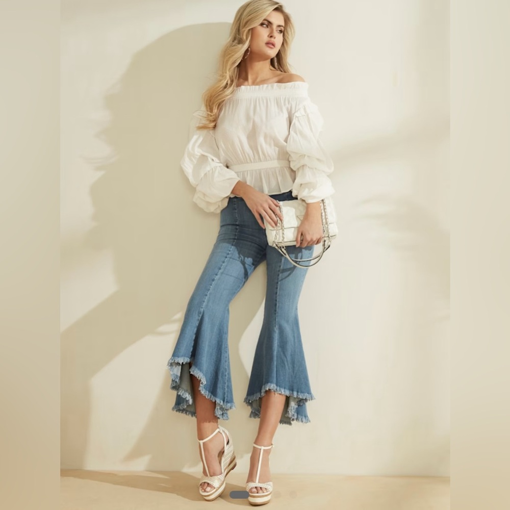 Guess High-Rise Flared Jeans